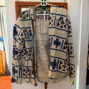 Modern Amusement Gray and Green Jacket